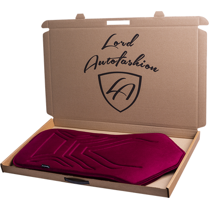 Cape "Albion" For 1 Seat, Velour Athena Burgundy / Dark burgundy